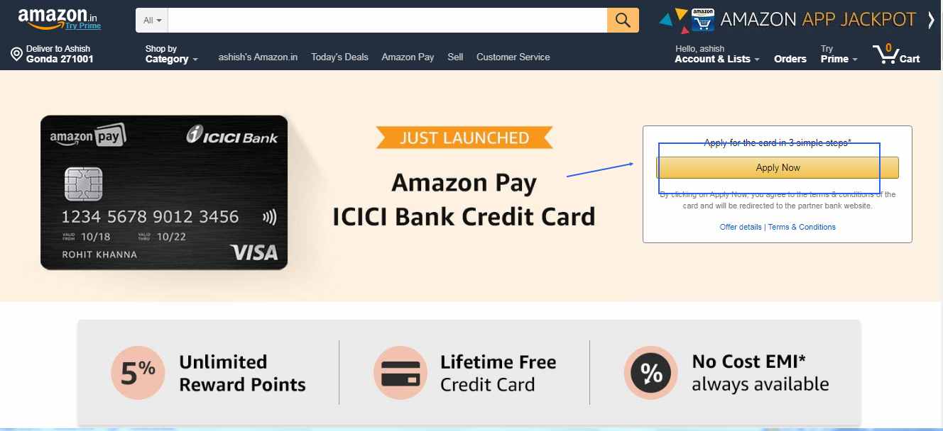 How to Apply online for Amazon Pay ICICI Bank Credit Card । credit card apply