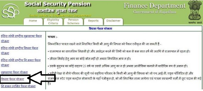 Rajasthan Vidhwa Pension Yojana 2020