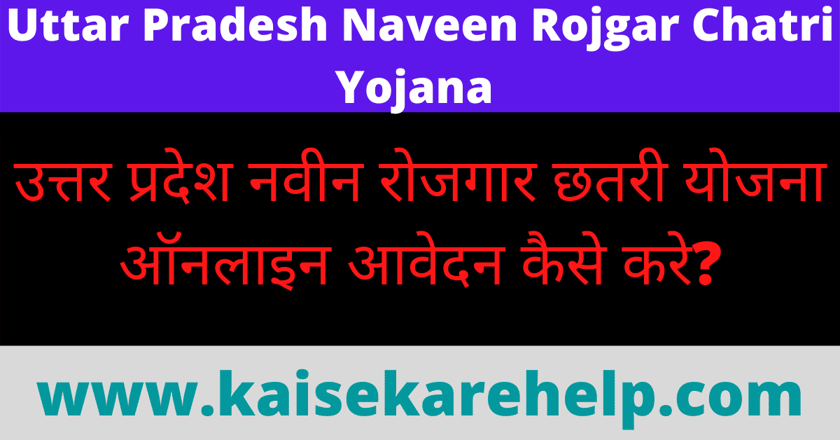 Uttar Pradesh Naveen Rojgar Chatri Yojana Apply Form 2020 In Hindi