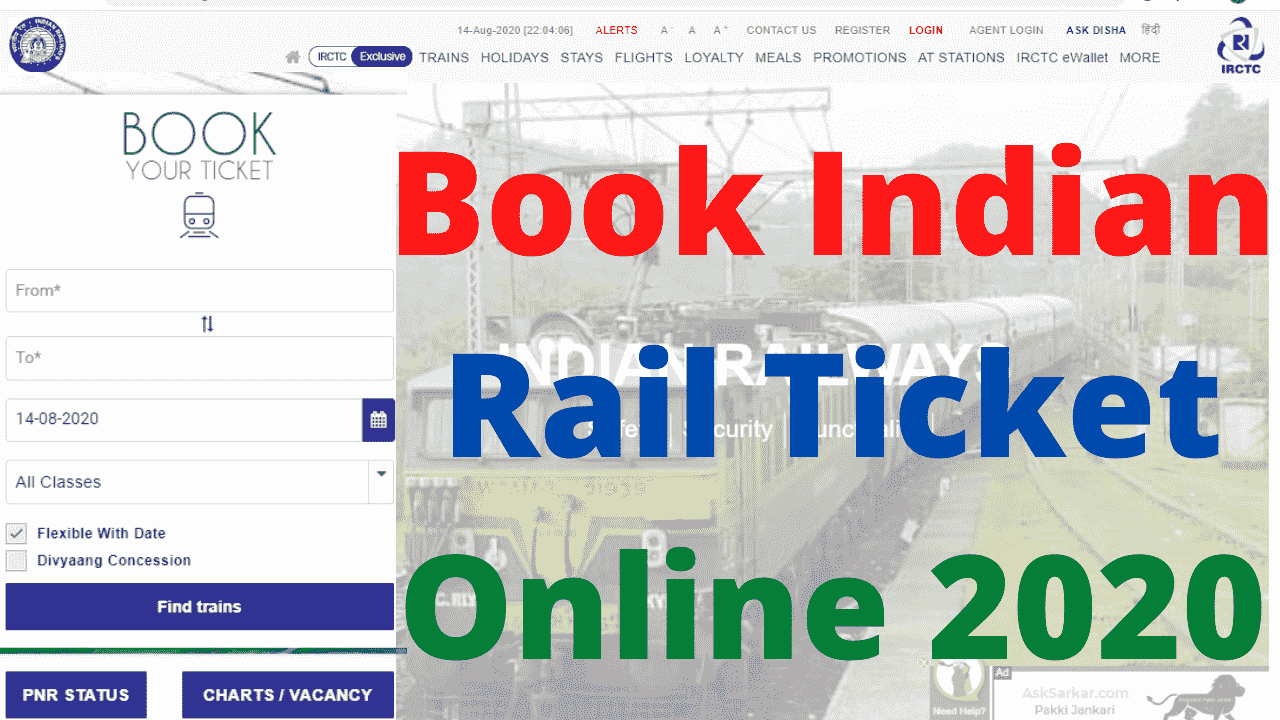 How To Book Indian Rail Ticket Online 2020