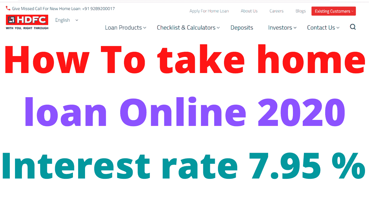 How To take home loan Online 2020