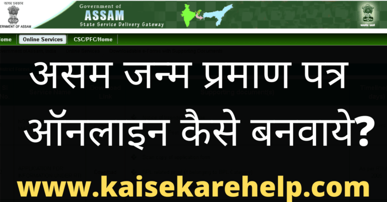 Asam Birth Certificate Download Application Form 2020 In Hindi