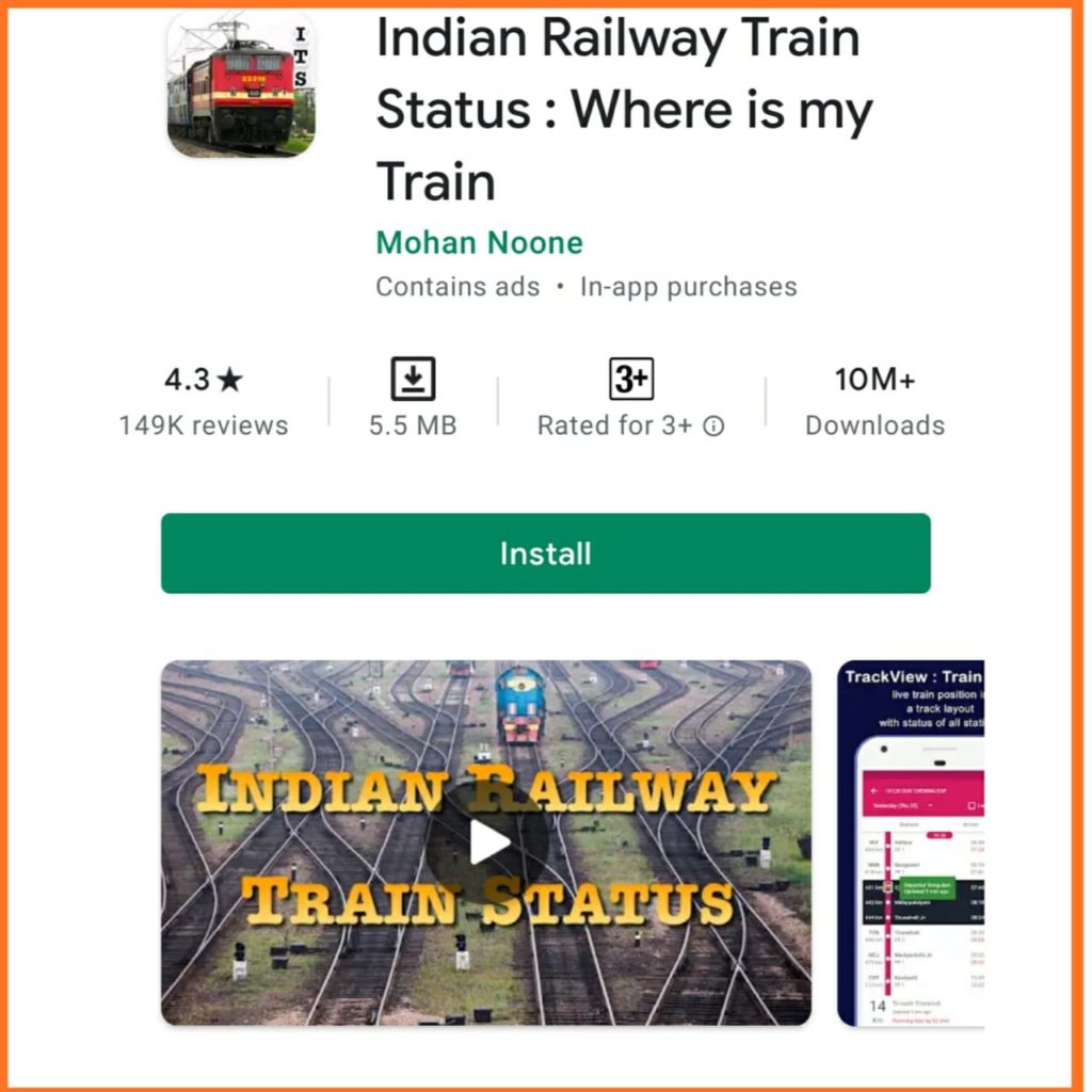 Indian railway train status