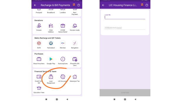 how to complete LIC premium payment using phonepe 