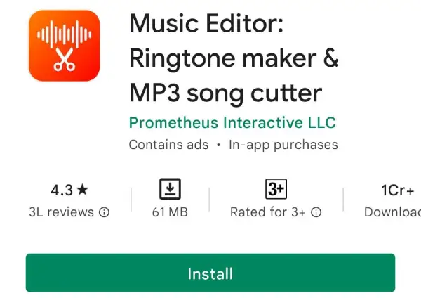 Music Editor Ringtone maker & MP3 song cutter