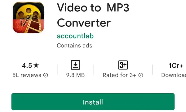 Video to MP3 Converter